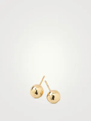 Small Classico 18K Gold Hammered Ball Stud Earrings