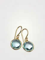 Mini Lollipop 18K Gold Drop Earrings With Blue Topaz