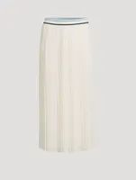 Plissé Midi Skirt