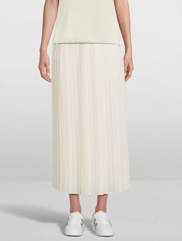 Plissé Midi Skirt