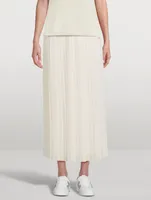 Plissé Midi Skirt