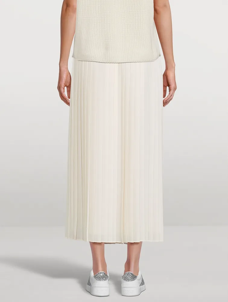 Plissé Midi Skirt