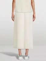 Plissé Midi Skirt