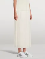 Plissé Midi Skirt