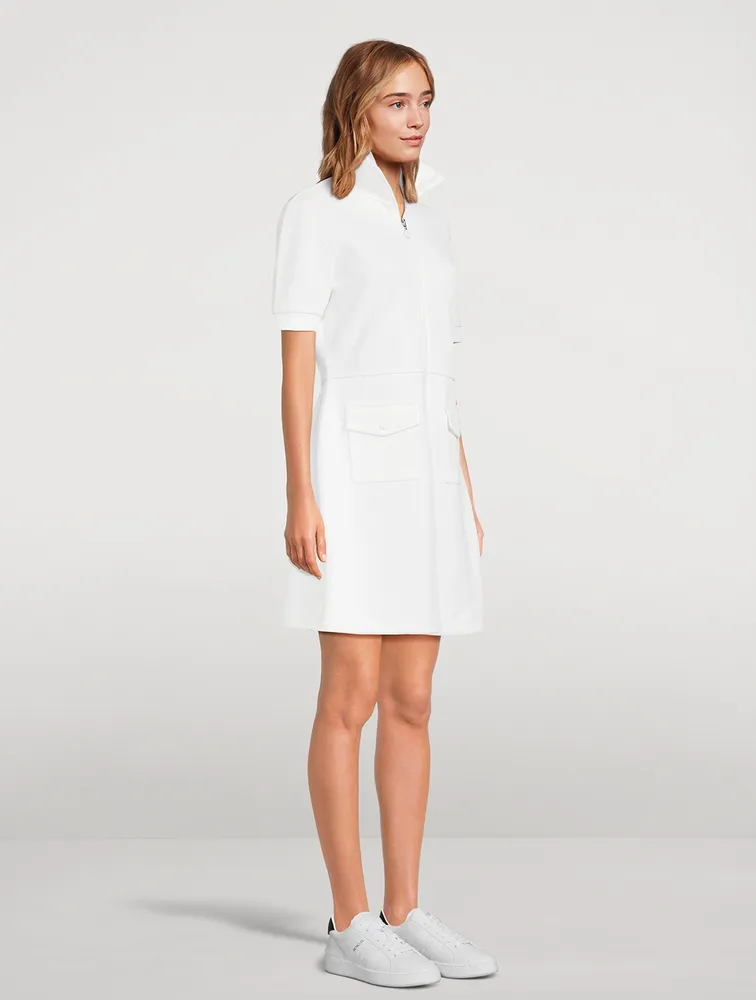 Zip-Front Polo Dress