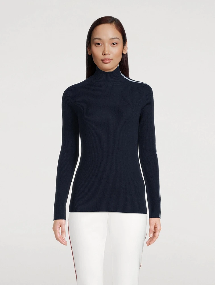 Ribbed Wool Turtleneck