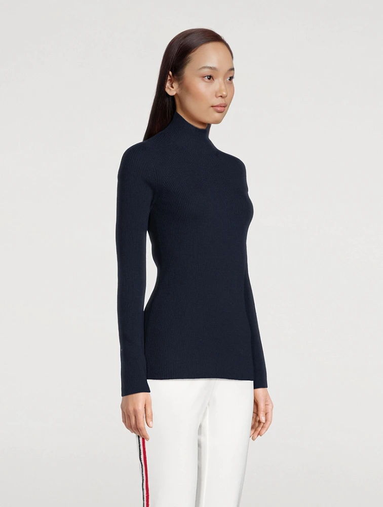 Ribbed Wool Turtleneck