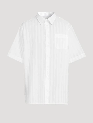 Cotton Voile Shirt Striped Print
