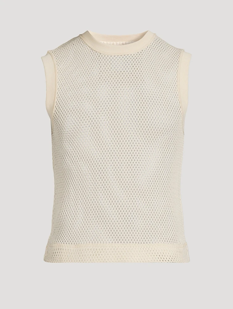 Cotton Mesh Tank Top