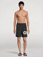 Swim Shorts With Logo Flower