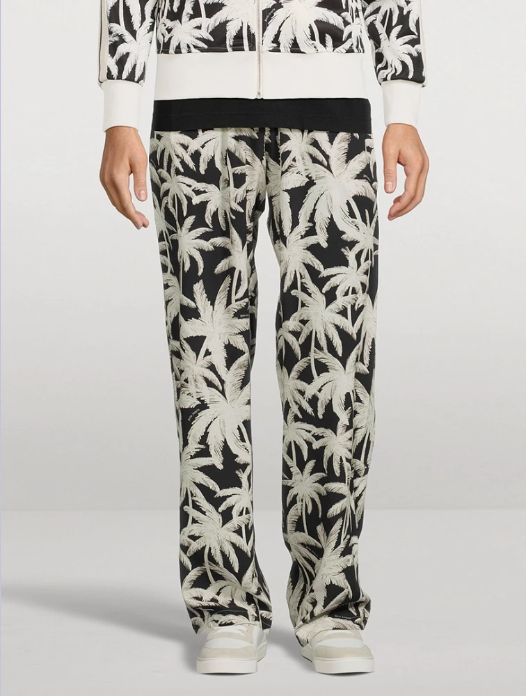Loose-Fit Pants Palm Print