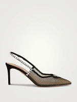 Forbidden Love Crystal Mesh Slingback Pumps
