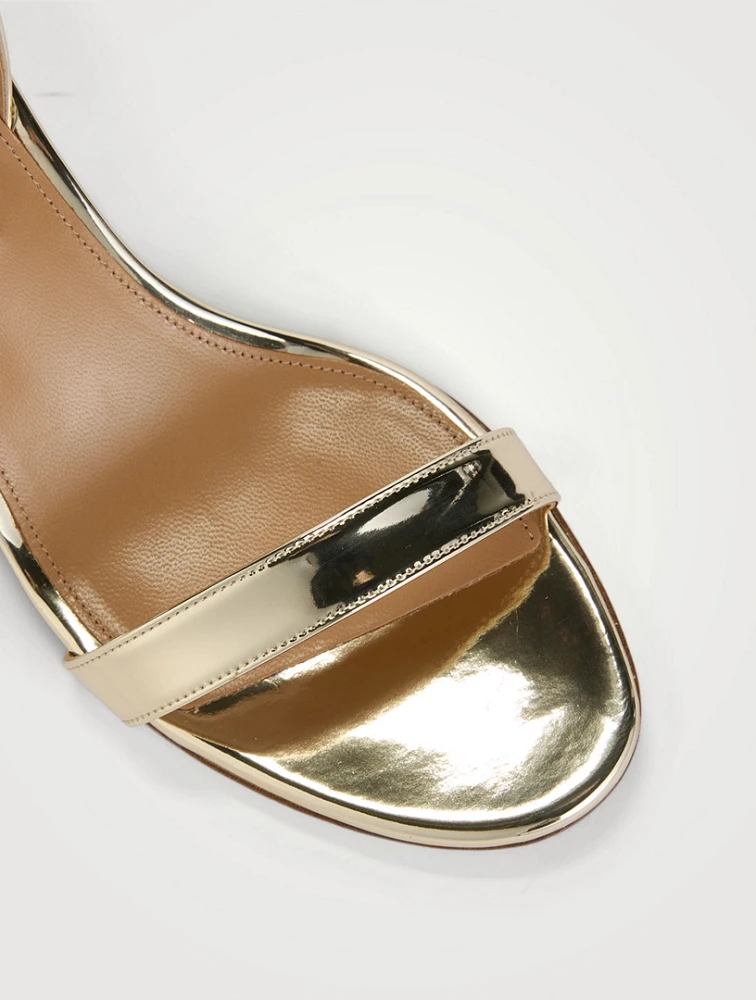 So Nude Metallic Slingback Sandals