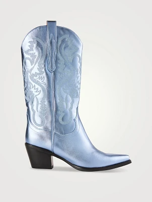 Dagget Embroidered Leather Western Boots