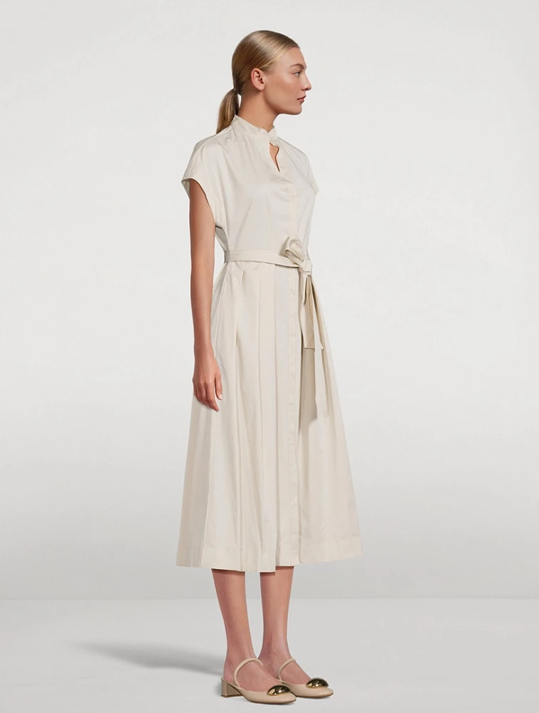 Belted Poplin Shirt Dress