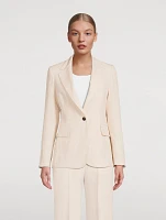 Single-Breasted Linen Blazer