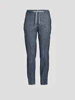 Slim Trousers Pinstripe Print