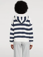 Stripe Jacquard Knit Hoodie