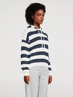 Stripe Jacquard Knit Hoodie