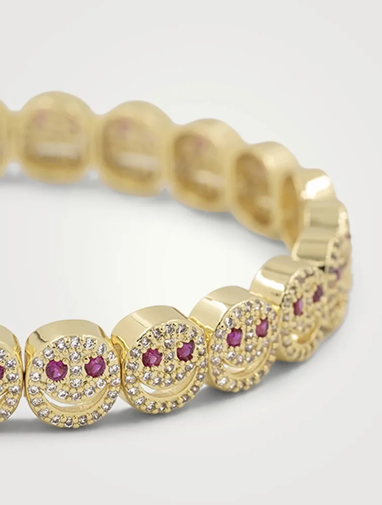 Lisa Gozlan x Holt Renfrew The Pavé Happy Face Bracelet