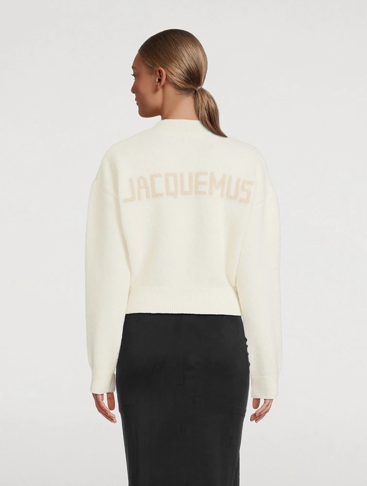 La Maille Jacquemus Back Logo Sweater