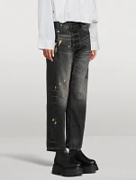 Crossover Wide-Leg Jeans