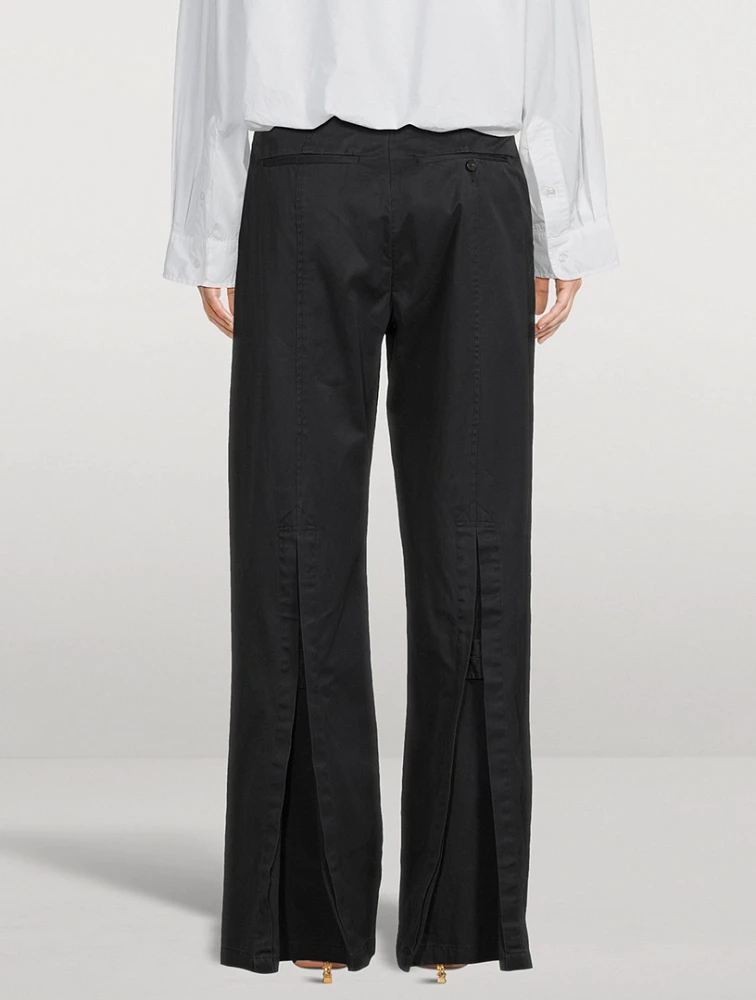 Wide-Leg Trench Trousers