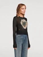 Flaming Heart Cashmere Top