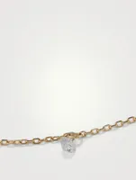 Sea Of Beauty 14K Gold Chain Bracelet With Pierced Diamond And Akoya Pearl