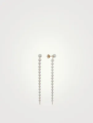 Sea Of Beauty 14K Gold Cascading Pearl Earrings