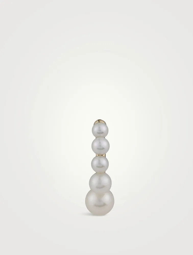 Sea Of Beauty 14K Gold Cascading Pearl Ear Cuff