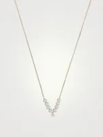 Sea Of Beauty 14K Gold Pierced Diamond And Multi Pearl Necklace