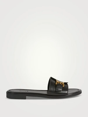 Marcie Leather Slide Sandals