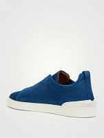 Suede Triple Stitch Sneakers