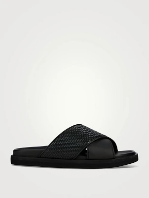 Leather Slide Sandals