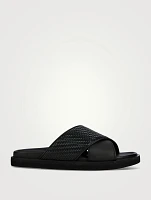 Leather Slide Sandals