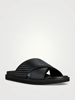 Leather Slide Sandals