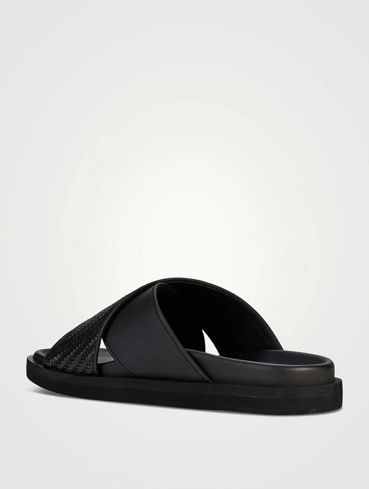 Leather Slide Sandals