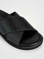 Leather Slide Sandals