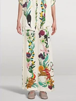 Meagan Printed Silk Pants