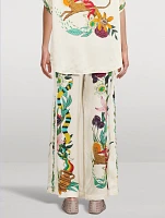 Meagan Printed Silk Pants