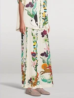 Meagan Printed Silk Pants