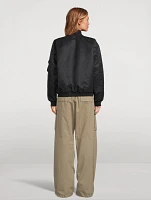 Cut-Out Twisted Bomber Jacket