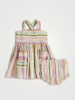 Cotton Dress And Bloomers Set