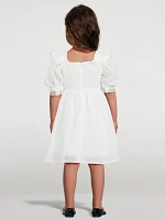 Frill Sleeve Smock Dress