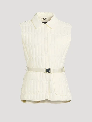 Helia Light Down Belted Vest