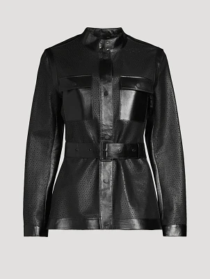Naeva Perforated Leather Jacket