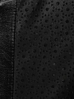 Noelia Perforated Leather Bomber Jacket