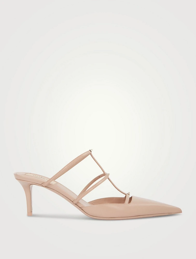 Rockstud Wispy Leather Mules