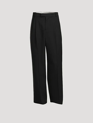 Wool Wide-Leg Pants